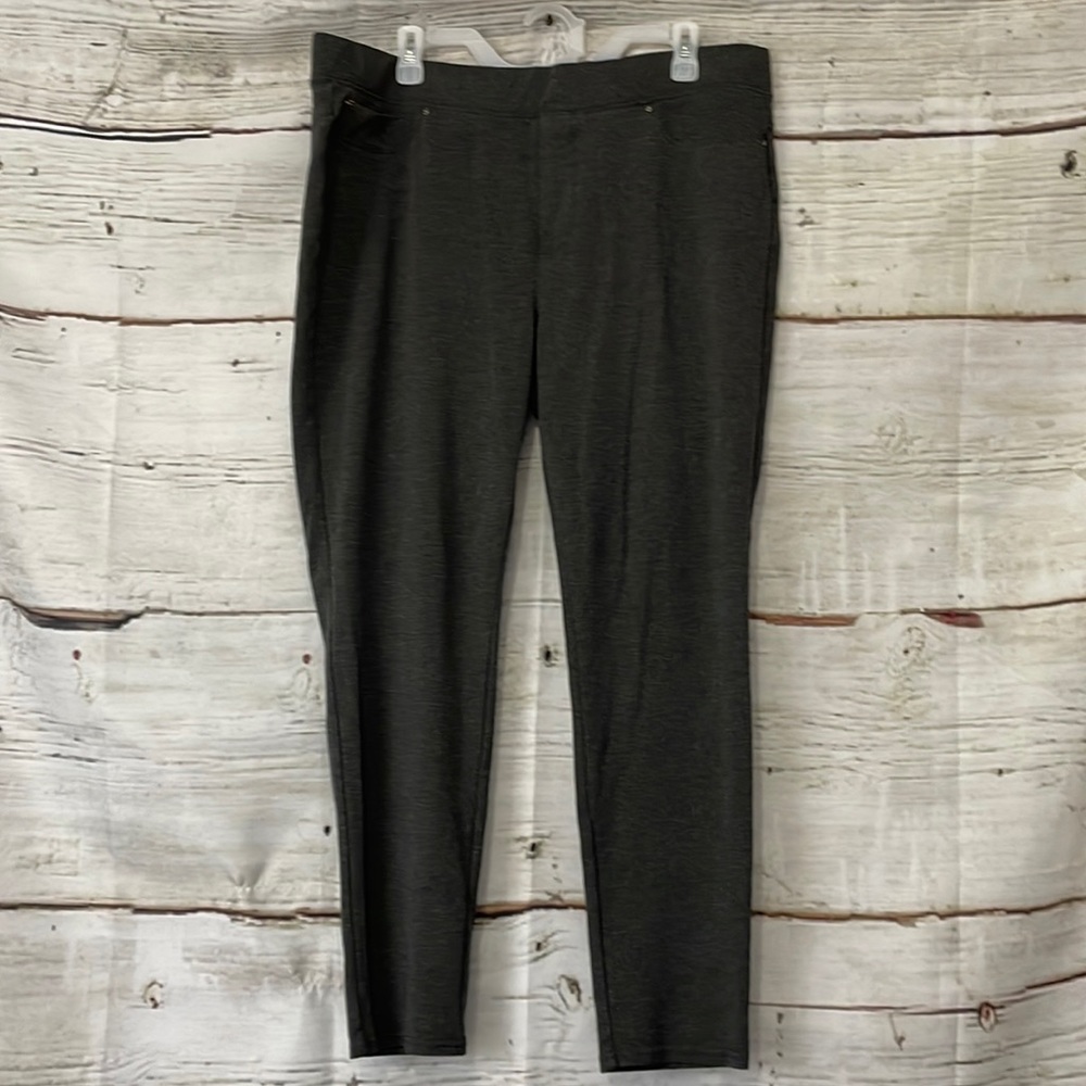 Womens Seven7 Pull On Pants Gray Size XXL